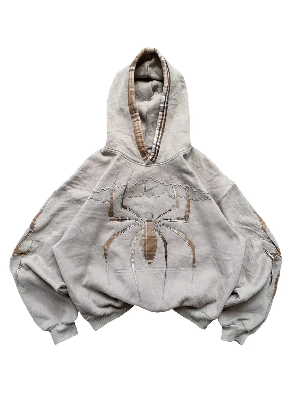 Eclipse washed spider hoodie detail